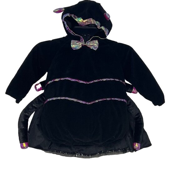 MiniWear Toddler Spider Costume  Sz 36 Months Hooded Black Unisex Halloween - Picture 2 of 8